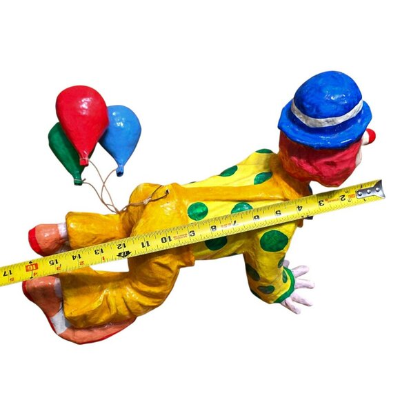 VTG Hanging Clown Balloons XL Paper Mache Kids Room Daycare Circus Decor Mexico - Picture 9 of 15